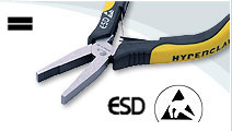 ESD Mini flat nose plier with long slim jaws